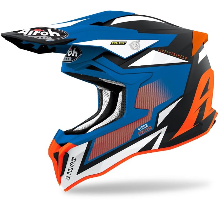 Airoh Strycker Axe Helm orange-blau-matt