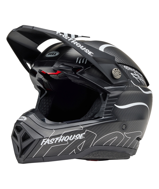 BELL Moto-10 Spherical Mips Helm Fasthouse Raven Matte Black White