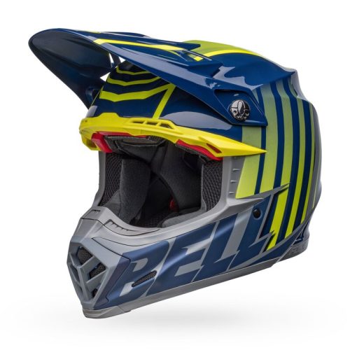 BELL Moto 9S Flex Helm Sprint Dark blau gelb 2022