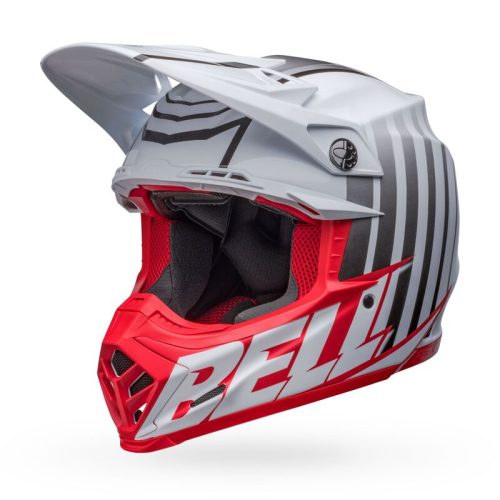 BELL Moto 9S Flex Helm Sprint weiß rot 2022