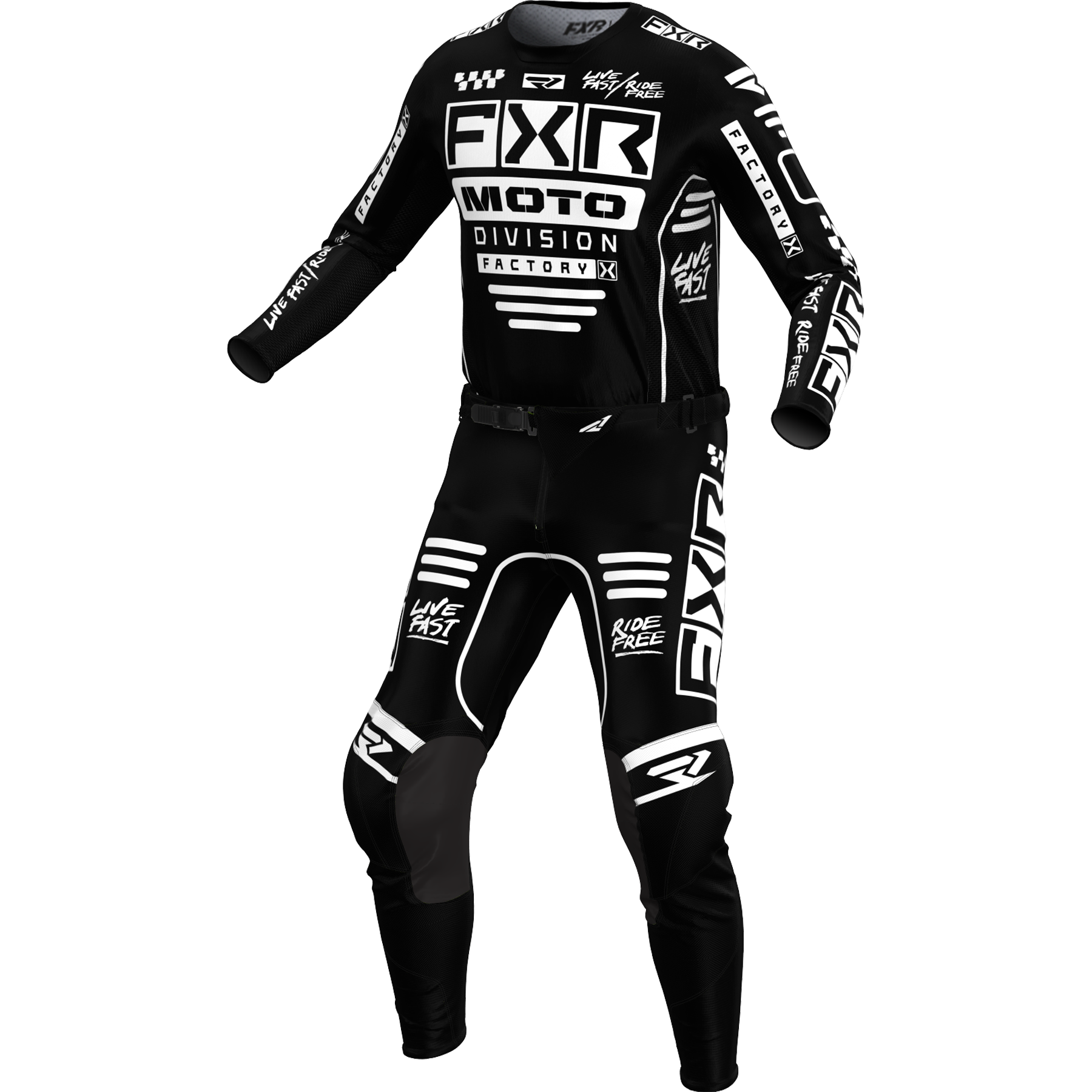 FXR Podium Gladiator MX Combo Black White