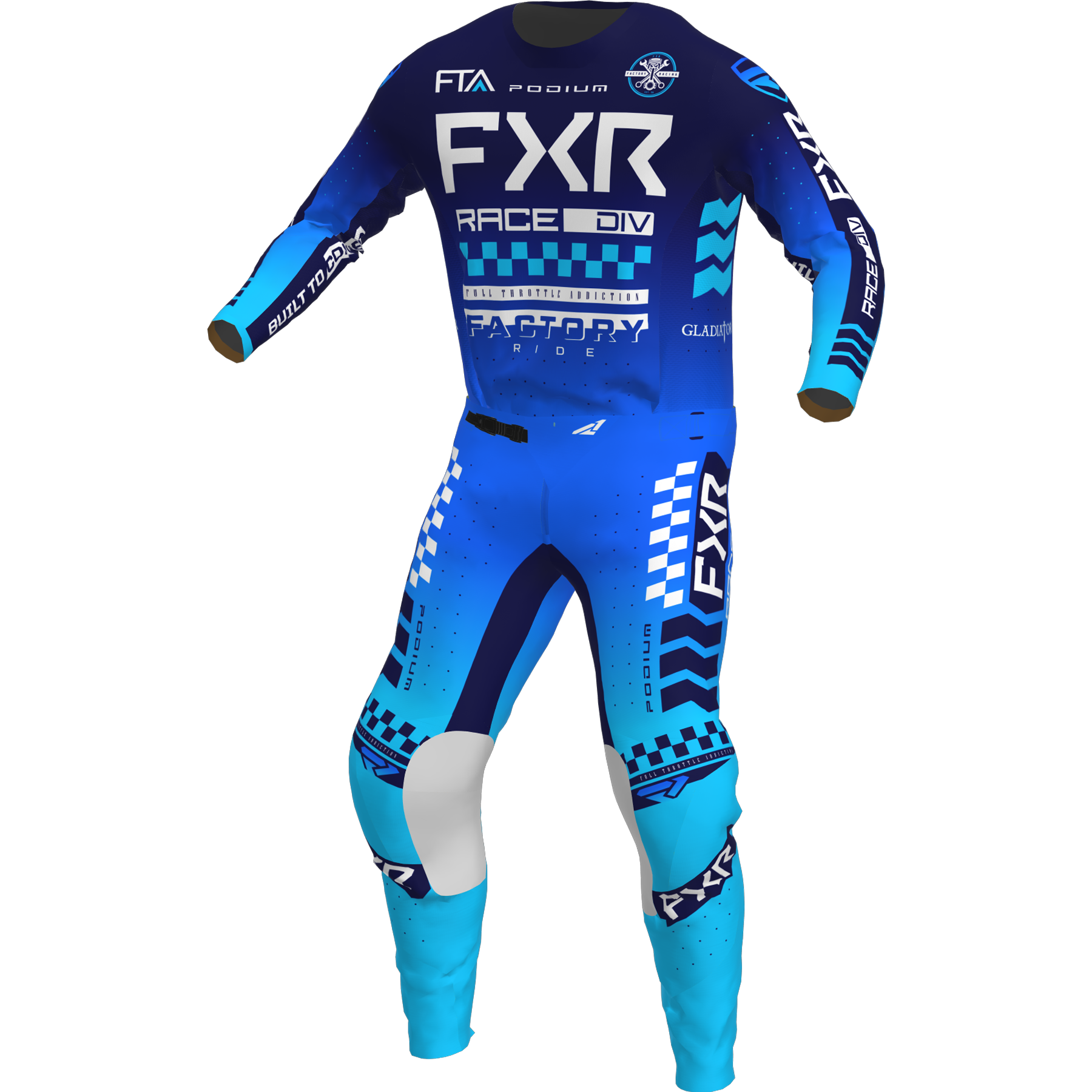 FXR Podium Gladiator MX Combo Blue