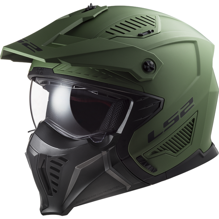 LS2 OF 606 Drifter Helm Solid Matt Military Green 22.06