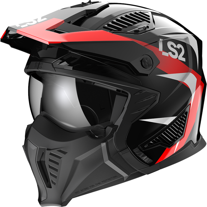 LS2 OF 606 Drifter Helm Triality Red 22.06
