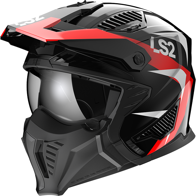 LS2 OF 606 Drifter Helm Triality Red 22.06