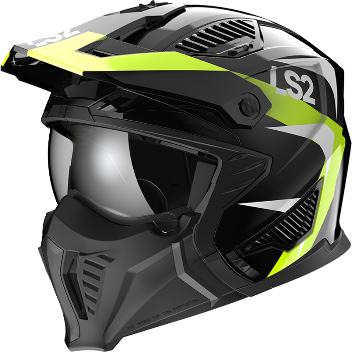LS2 OF 606 Drifter Helm Triality Yellow 22.06