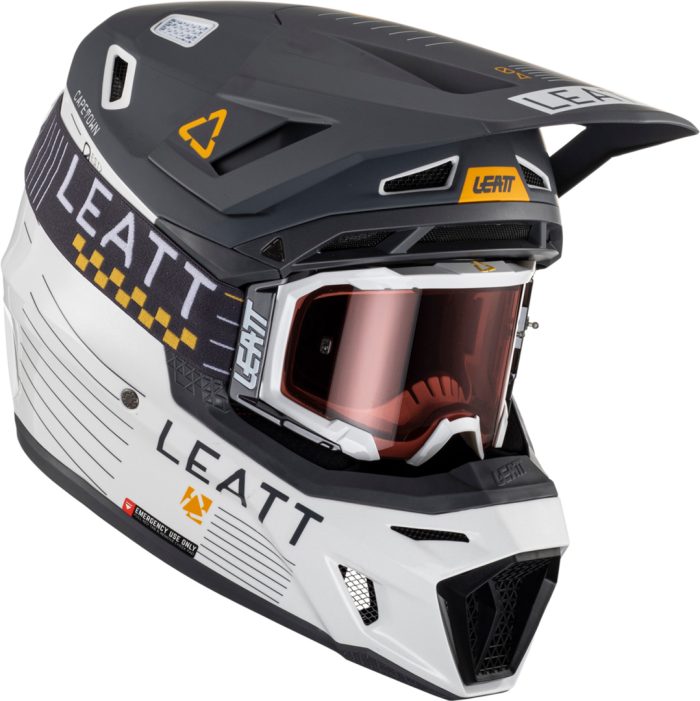 Leatt Helm Kit Moto 8.5 V23 Composite mit 5.5 Brille Metallic