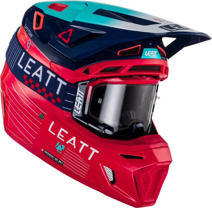 Leatt Helm Kit Moto 8.5 V23 Composite mit 5.5 Brille Red
