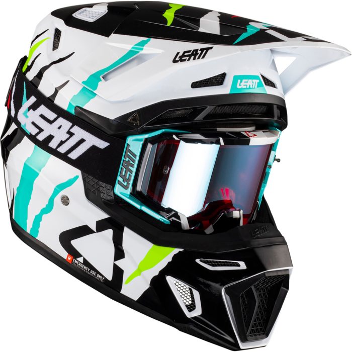 Leatt Helm Kit Moto 8.5 V23 Composite mit 5.5 Brille Tiger