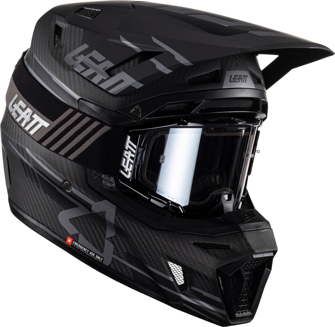 Leatt Helm Kit Moto 9.5 Carbon mit 6.5 IRIZ Brille Carbon