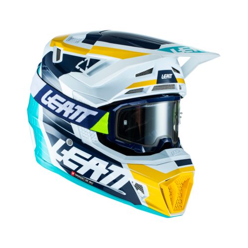 Leatt Moto 7.5 V22 Helm blau weiß gelb 2022