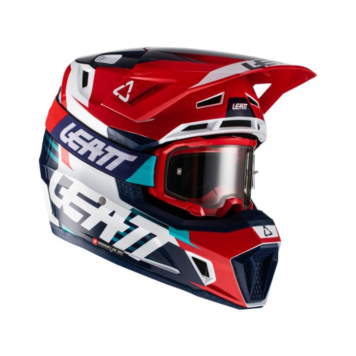 Leatt Moto 7.5 V22 Helm rot blau weiß 2022